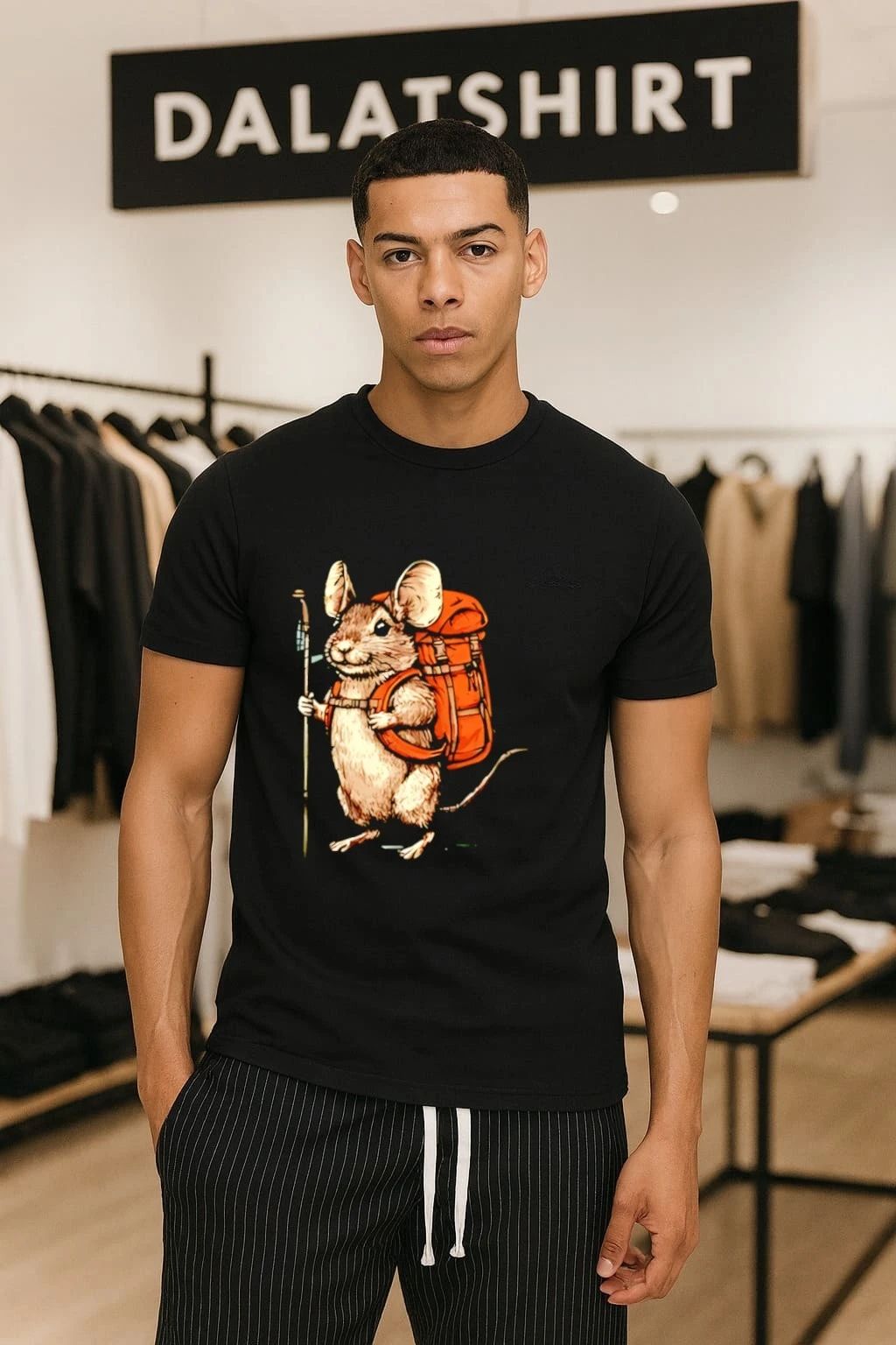 Cute Mouse Carrying - Adult & Kids T-Shirts, Sweatshirts & Hoodies apparel design preview 1