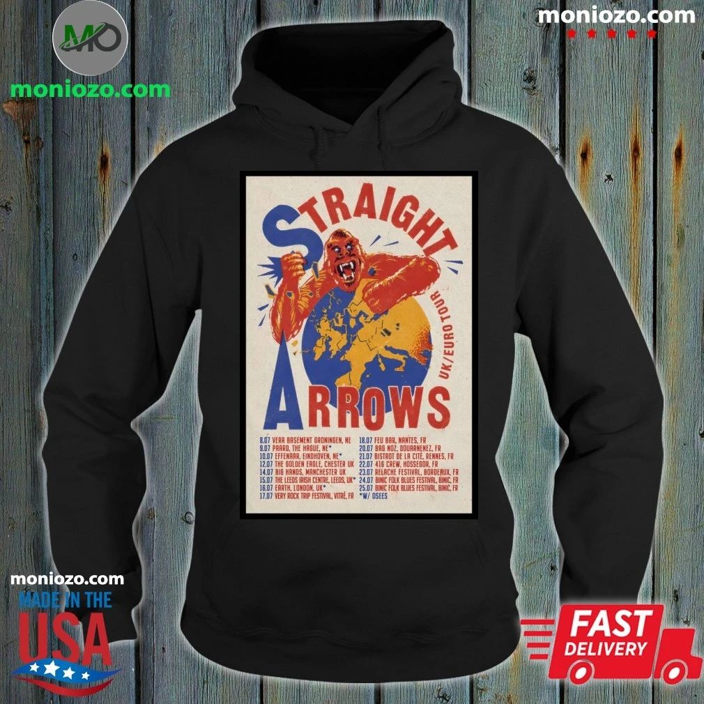 STRAIGHT ARROWS EURO UK TOUR 2026 Poster - Adult & Kids T-Shirts, Sweatshirts & Hoodies apparel design preview 2