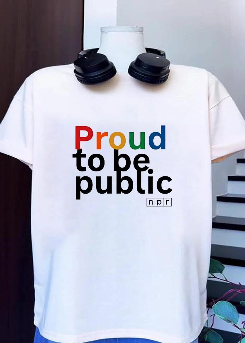 NPR Proud to Be Public Rainbow LGBTQ+ Pride 2026 - Adult & Kids T-Shirts, Sweatshirts & Hoodies apparel design preview 1