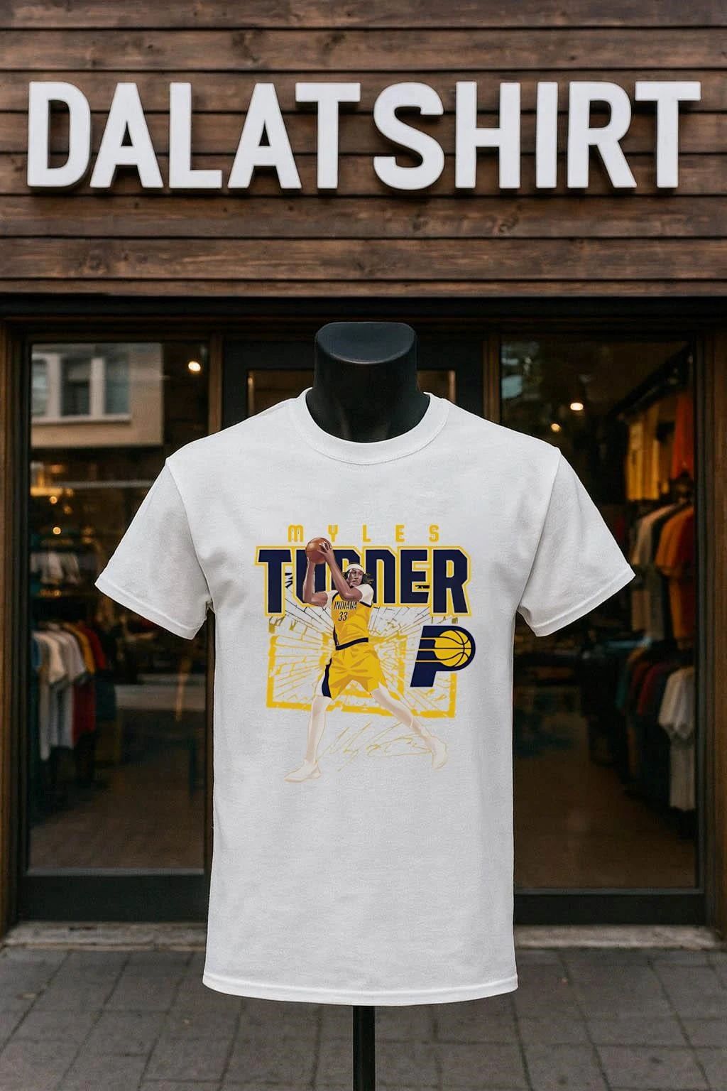 Myles Turner Indiana Pacers Shattered - Adult & Kids T-Shirts, Sweatshirts & Hoodies apparel design preview 1