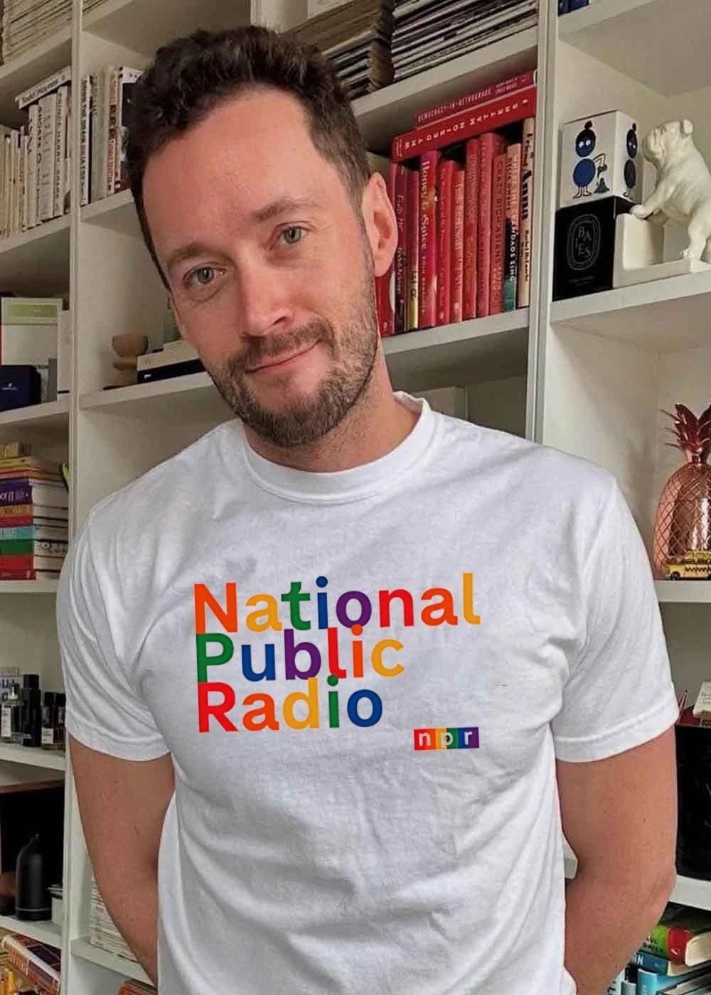 National Public Radio NPR Colorful Rainbow Logo Daily - Adult & Kids T-Shirts, Sweatshirts & Hoodies apparel design preview 2