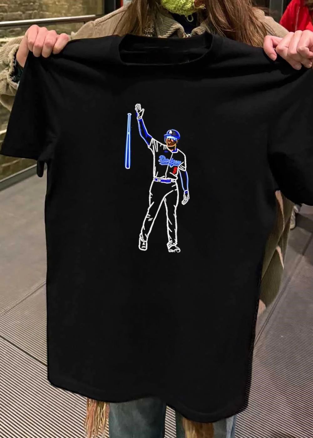 Dodgers Freddie Freeman Walk Off Homer neon - Adult & Kids T-Shirts, Sweatshirts & Hoodies apparel design preview 2