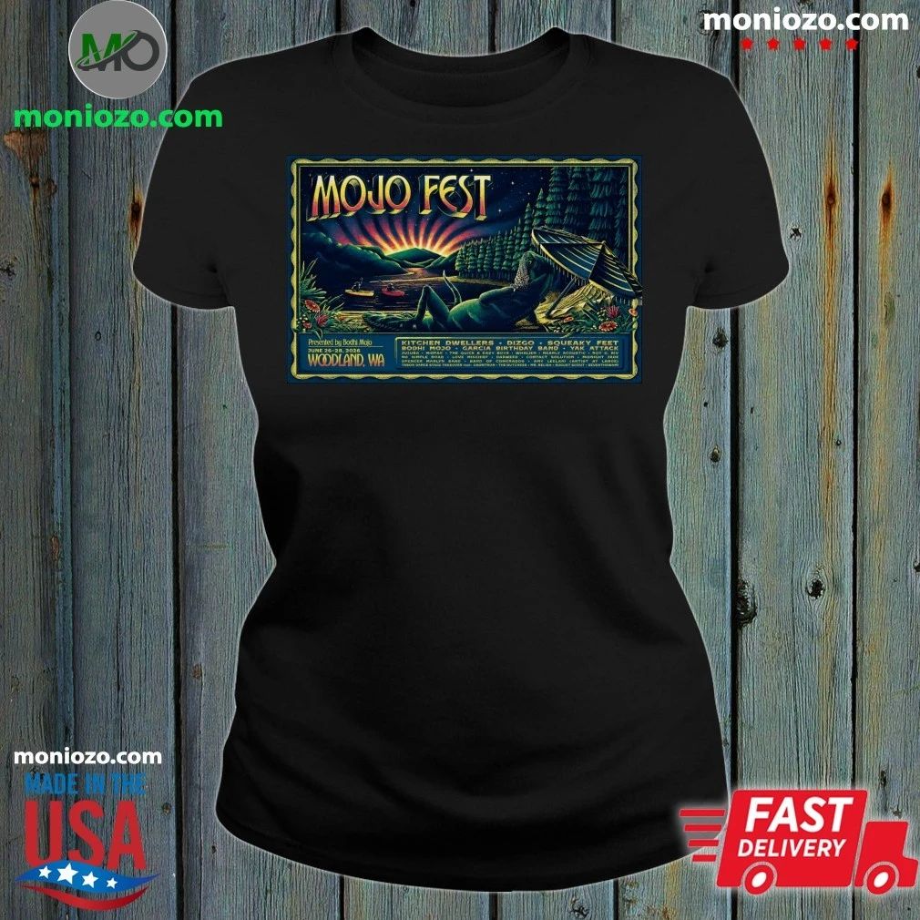 Original Mojo Fest On June 26-28 2026 In Woodland WA - Adult & Kids T-Shirts, Sweatshirts & Hoodies apparel design preview 1