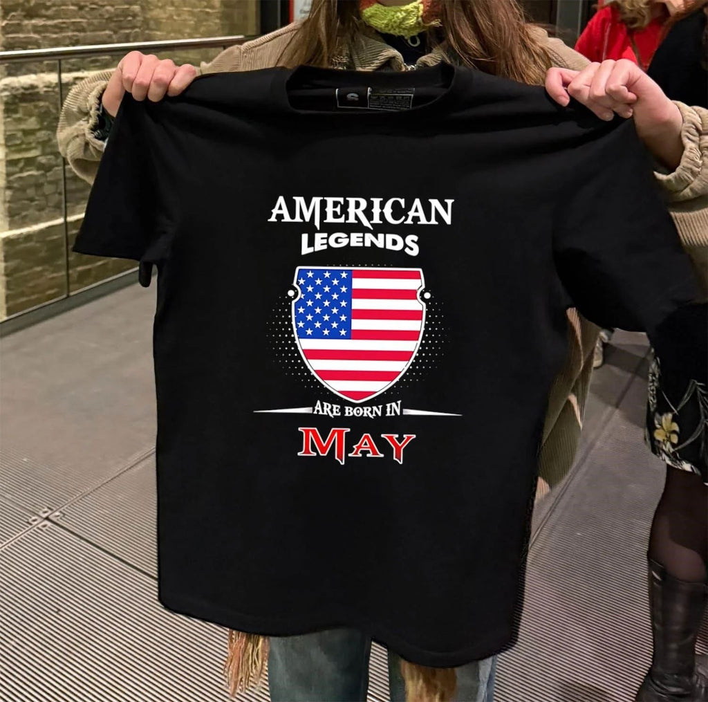 American Legends Are Born In May - Adult & Kids T-Shirts, Sweatshirts & Hoodies apparel design preview 2