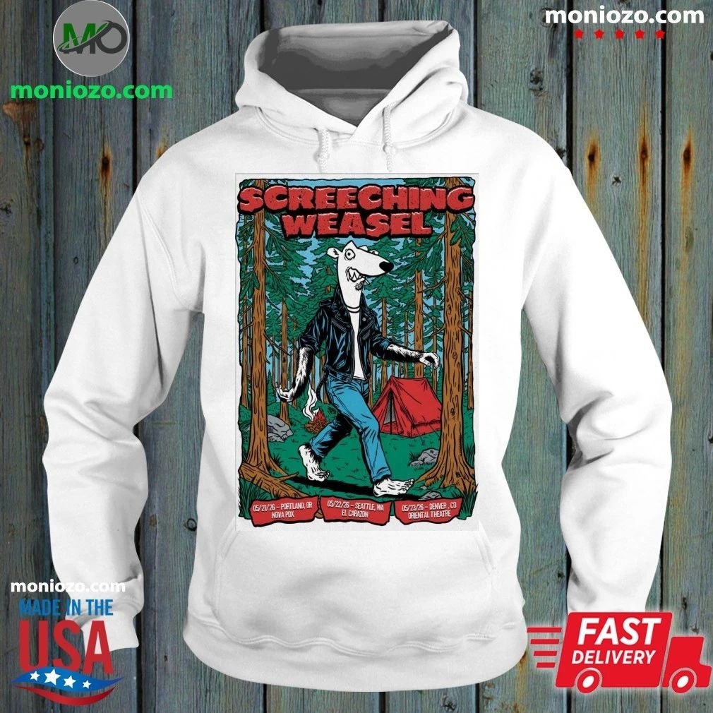 Original Screeching Weasel May 21-23 2026 Portland - Adult & Kids T-Shirts, Sweatshirts & Hoodies apparel design preview 2