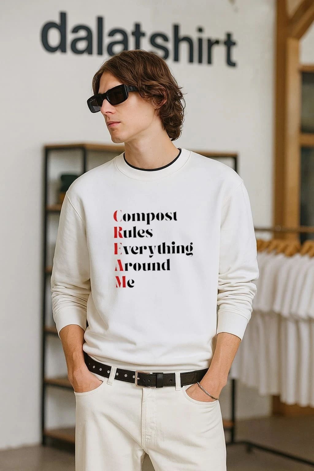 CREAM Compost Rules Everything Around Me - Adult & Kids T-Shirts, Sweatshirts & Hoodies apparel design preview 2
