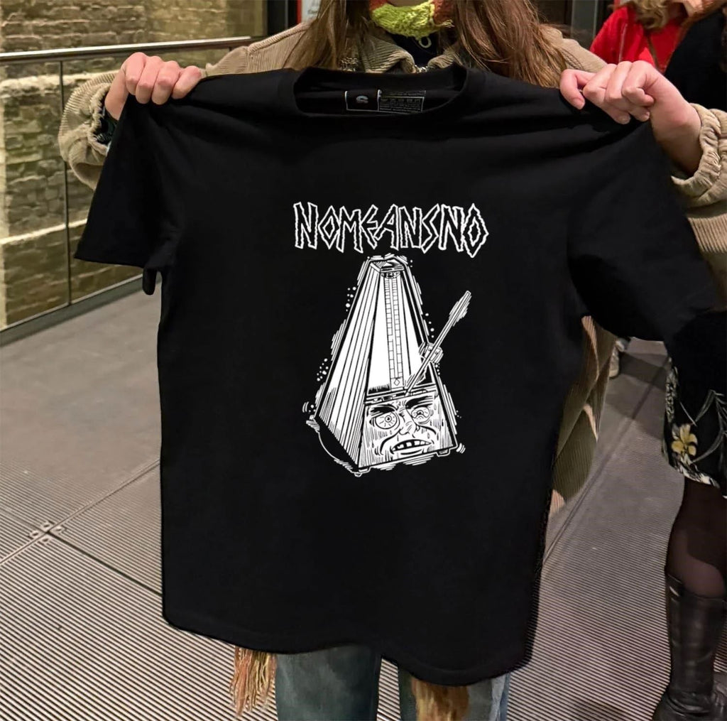 Nomeansnsno Distressed Metronome Face - Adult & Kids T-Shirts, Sweatshirts & Hoodies apparel design preview 2