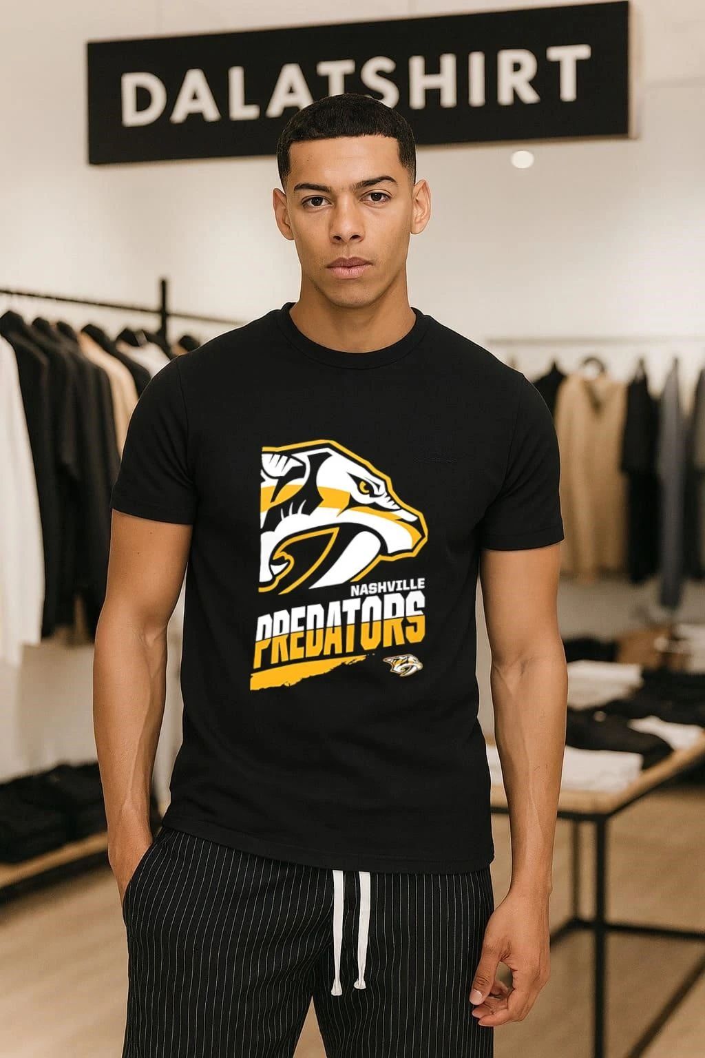 Nashville Predators Saber-Toothed Tiger Logo - Adult & Kids T-Shirts, Sweatshirts & Hoodies apparel design preview 1