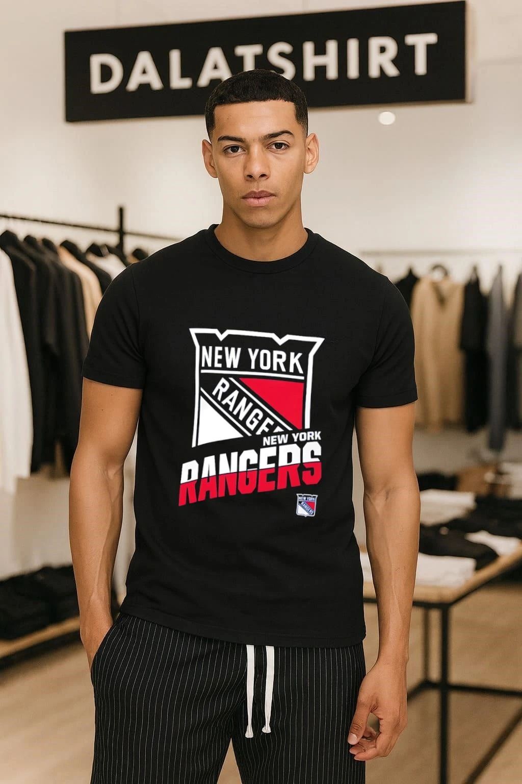 New York Rangers Shield Logo Classic Hockey Fan - Adult & Kids T-Shirts, Sweatshirts & Hoodies apparel design preview 1