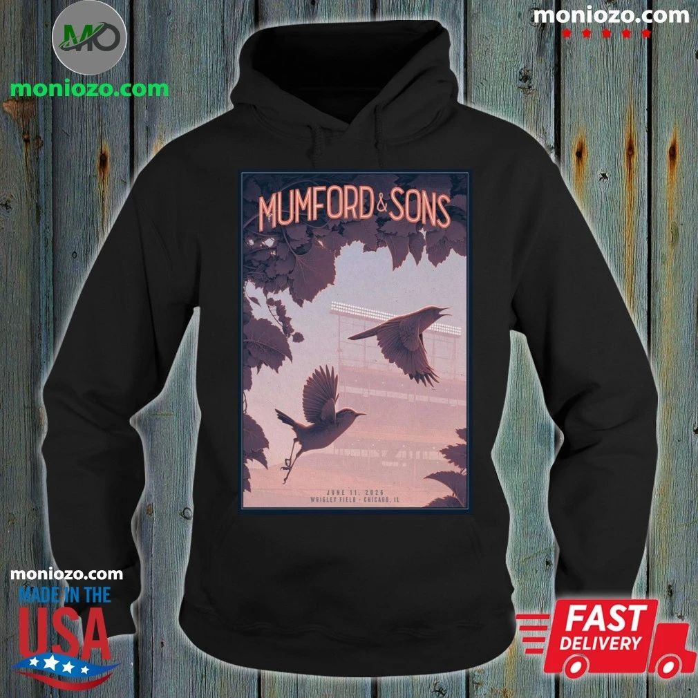 Mumford And Sons Wrigley Field 2026 Chicago IL Poster - Adult & Kids T-Shirts, Sweatshirts & Hoodies apparel design preview 2