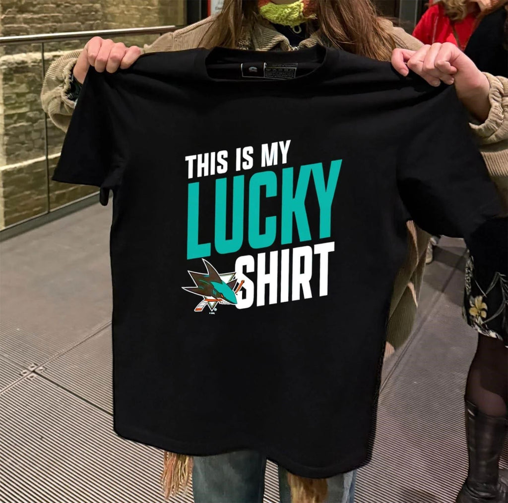 San Jose Sharks This Is My Lucky hockey 2026 - Adult & Kids T-Shirts, Sweatshirts & Hoodies apparel design preview 2
