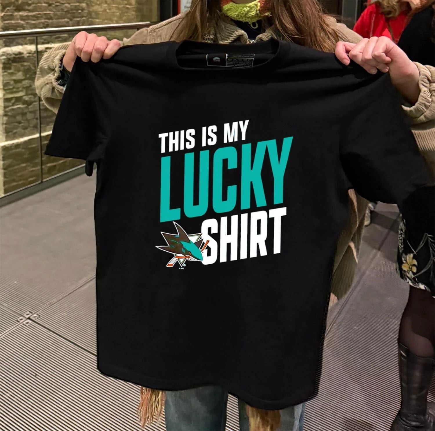 San Jose Sharks This Is My Lucky hockey 2026 - Adult & Kids T-Shirts, Sweatshirts & Hoodies apparel design preview 2