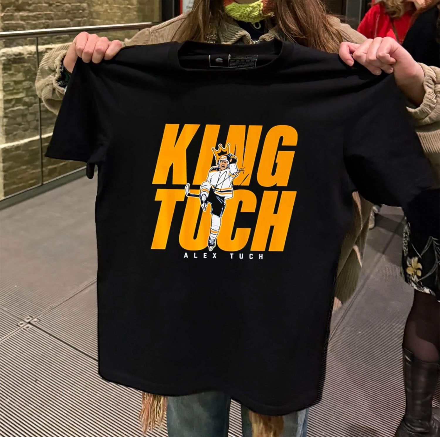 King Tuch Alex Buffalo Hockey Player Victory Pose - Adult & Kids T-Shirts, Sweatshirts & Hoodies apparel design preview 2
