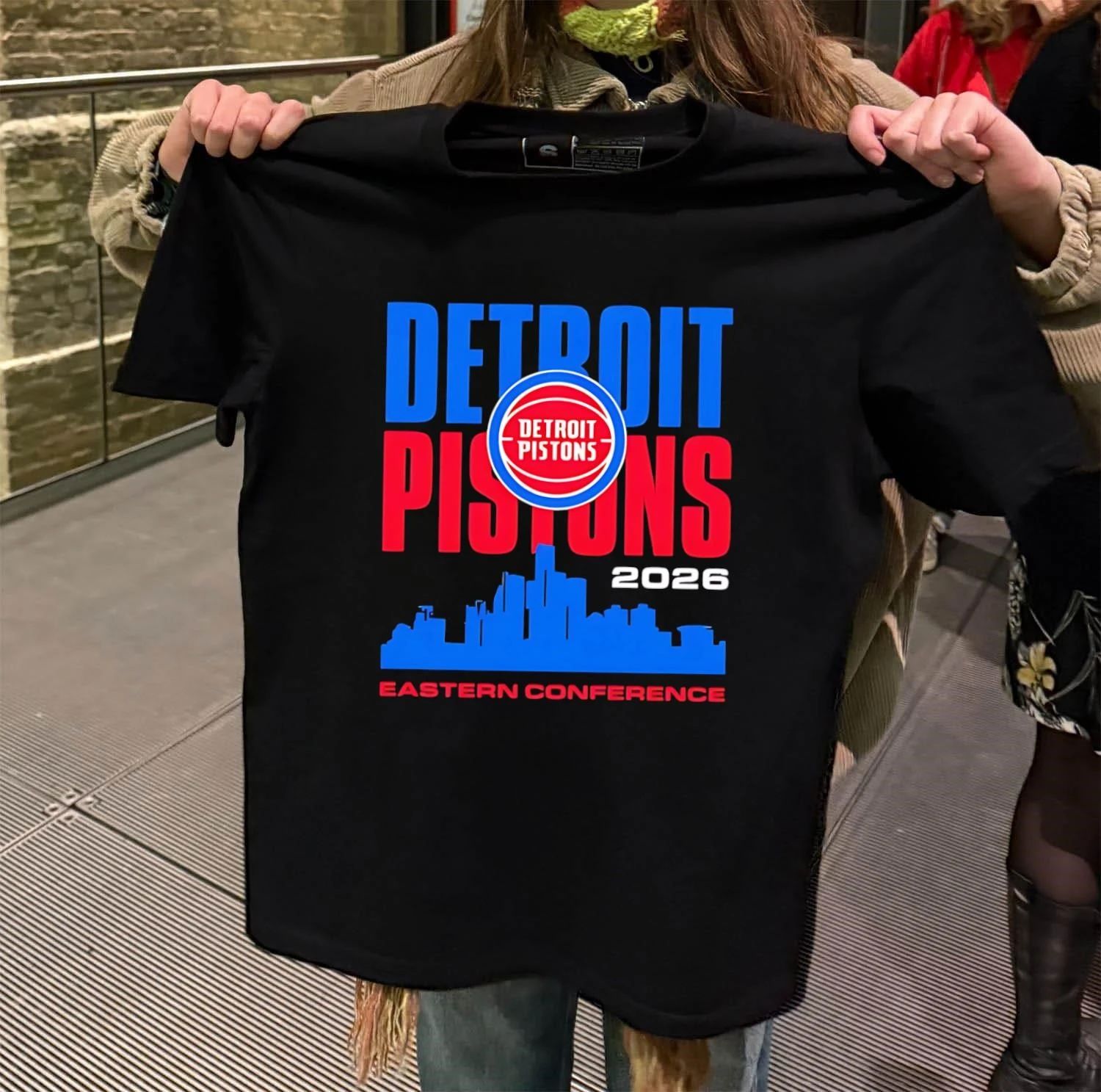 Detroit Pistons basekball NBA Eastern Conference city - Adult & Kids T-Shirts, Sweatshirts & Hoodies apparel design preview 2