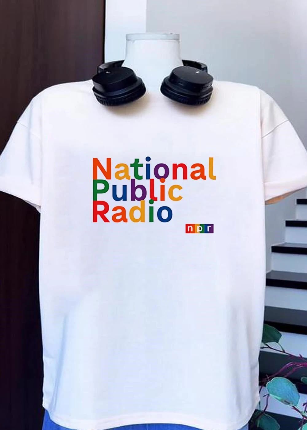 National Public Radio NPR Colorful Rainbow Logo Daily - Adult & Kids T-Shirts, Sweatshirts & Hoodies apparel design preview 1