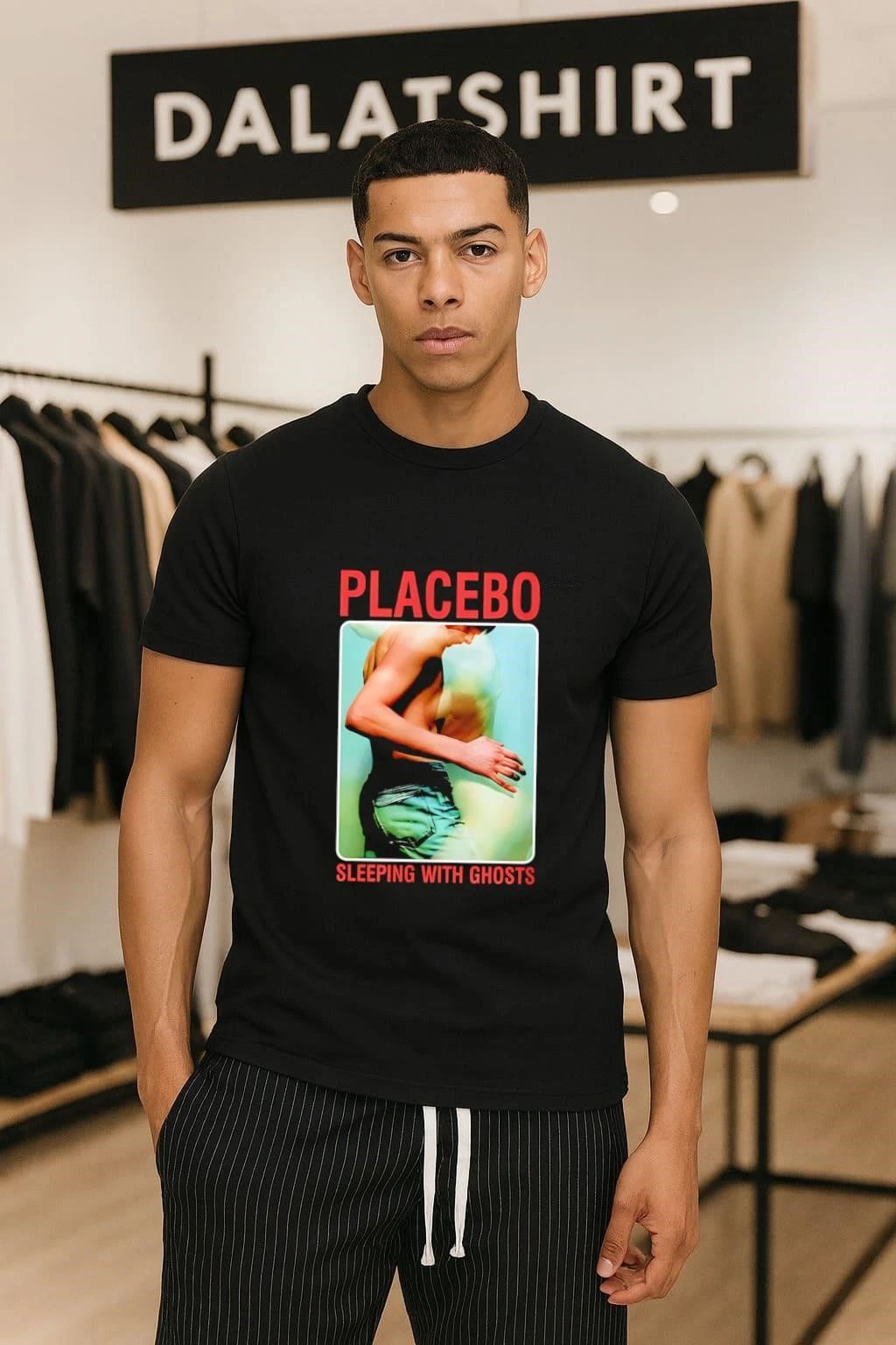 Placebo Tour Sleeping With Ghosts classic - Adult & Kids T-Shirts, Sweatshirts & Hoodies apparel design preview 1