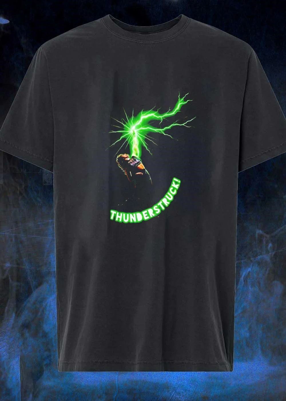 Thunderstruck Green Lightning Female Wrestler - Adult & Kids T-Shirts, Sweatshirts & Hoodies apparel design preview 1