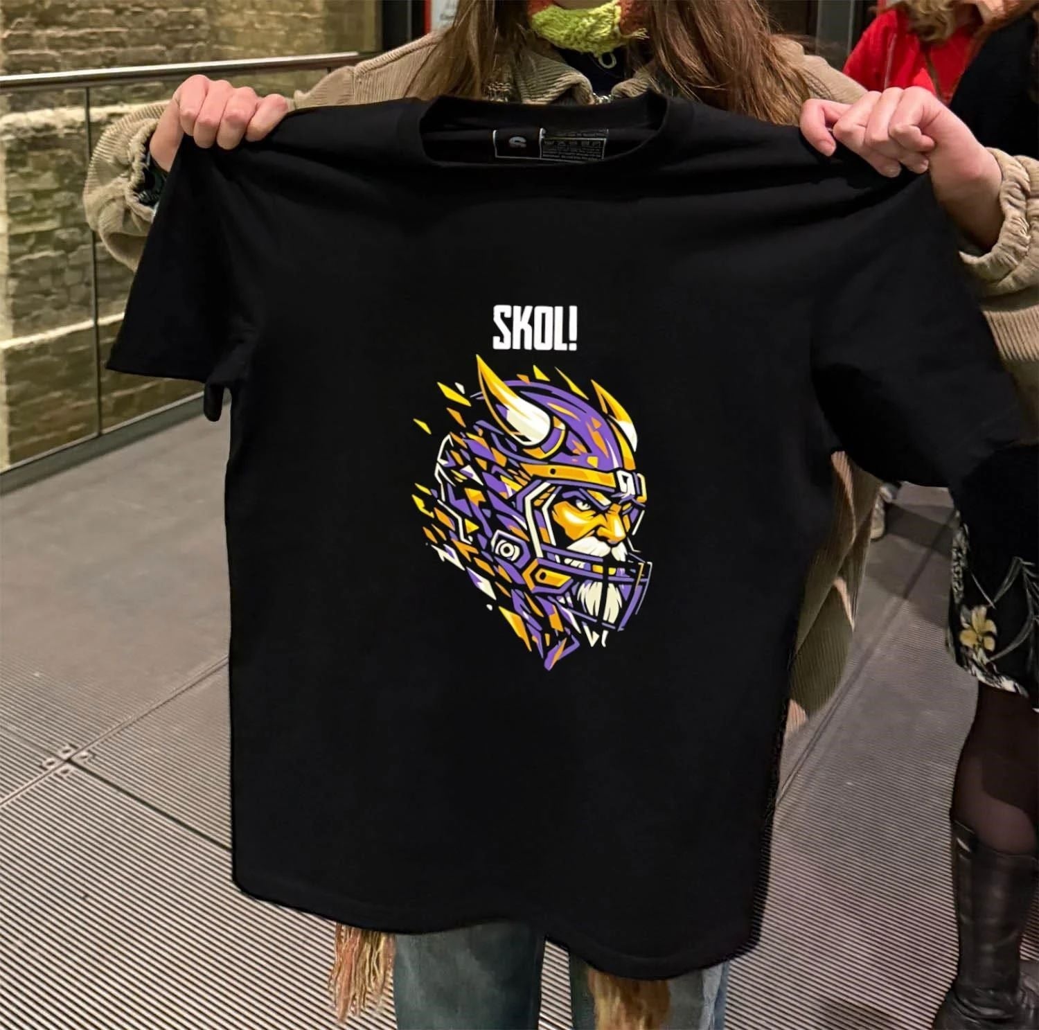 Skol Viking Football Warrior helmet - Adult & Kids T-Shirts, Sweatshirts & Hoodies apparel design preview 2
