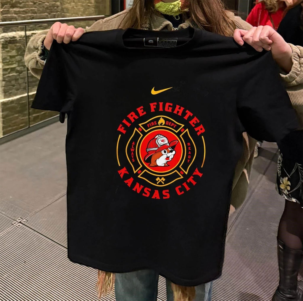 Kansas City Firefighter Buc-ee's Chiefs Helmet - Adult & Kids T-Shirts, Sweatshirts & Hoodies apparel design preview 2