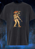 Skeleton Cowboy Smoking Hat Pierced Guns - Adult & Kids T-Shirts, Sweatshirts & Hoodies apparel design preview 1