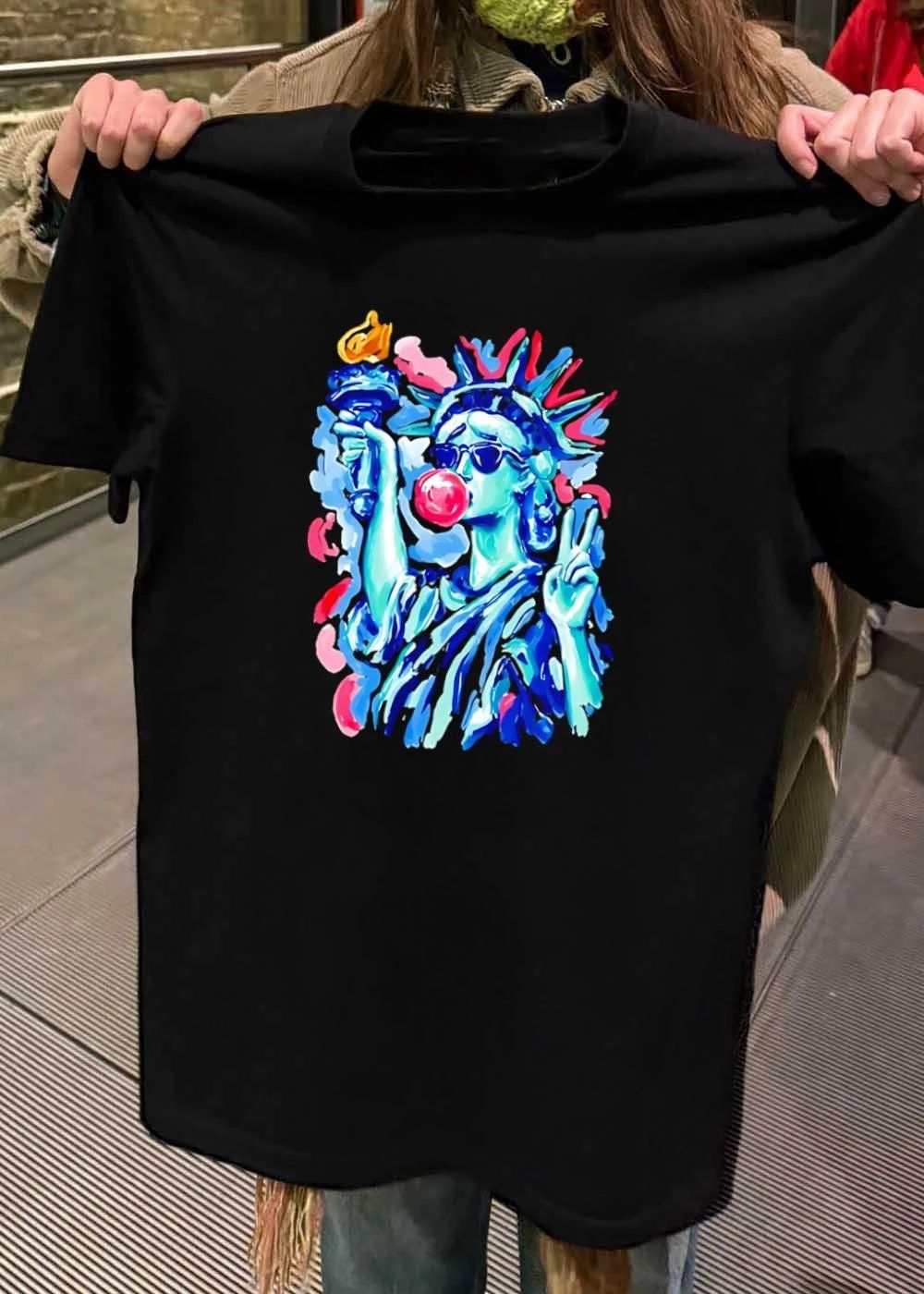 Statue Of Liberty Blowing Bubble Gum Sunglasses Pop - Adult & Kids T-Shirts, Sweatshirts & Hoodies apparel design preview 2