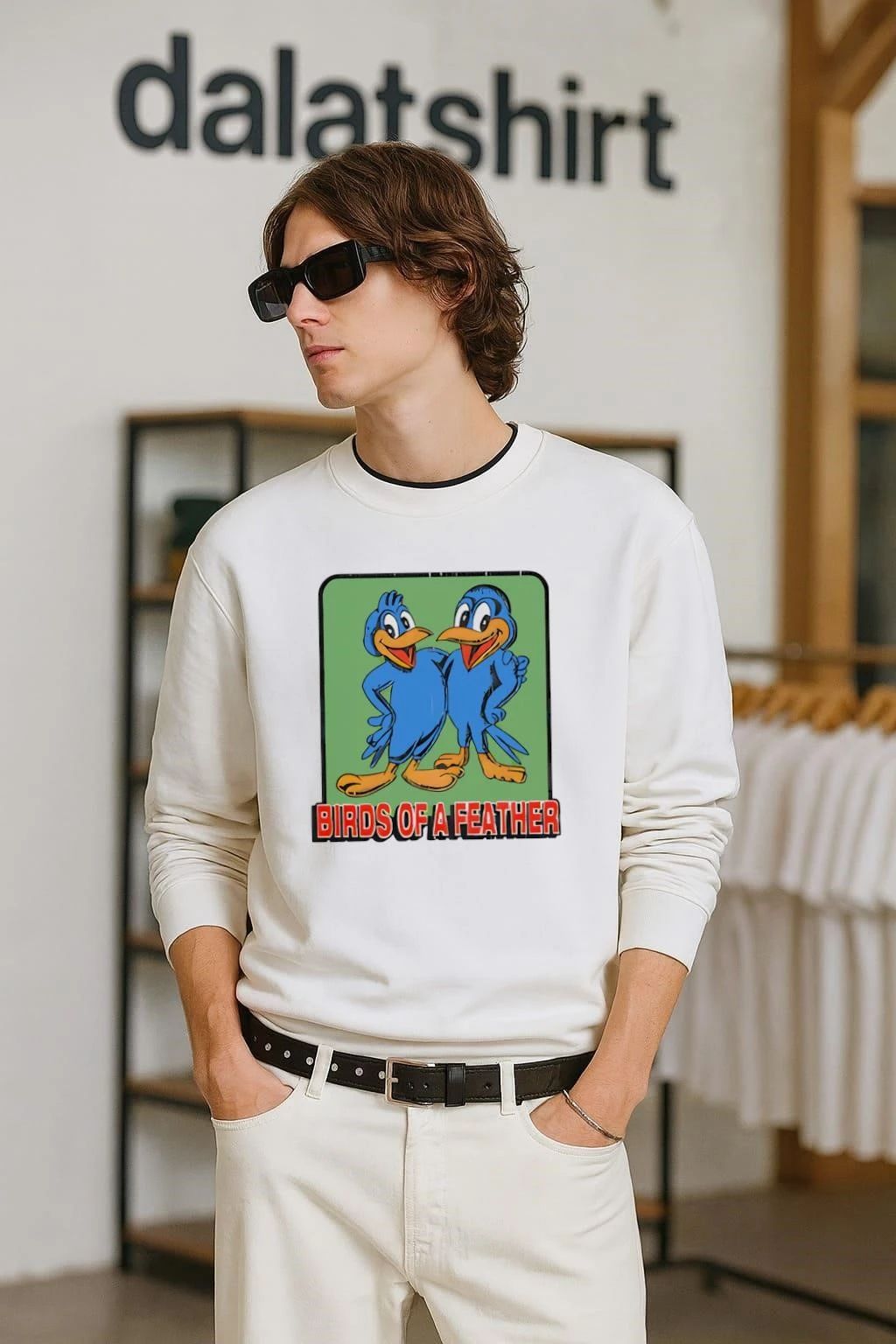 Birds Of A Feather Stick Together vintage - Adult & Kids T-Shirts, Sweatshirts & Hoodies apparel design preview 2