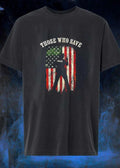 Those Who Save Police Silhouette American Flag - Adult & Kids T-Shirts, Sweatshirts & Hoodies apparel design preview 1