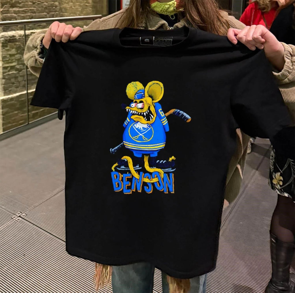 Buffalo Sabres Benson hockey Ed Roth Rat Fink - Adult & Kids T-Shirts, Sweatshirts & Hoodies apparel design preview 2