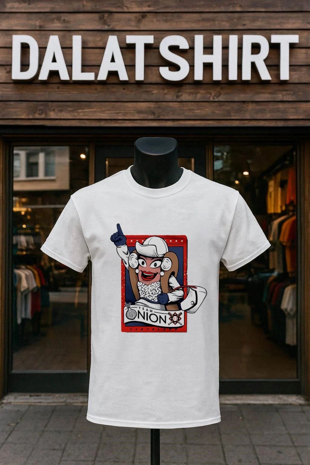 Team Onion Cleveland Baseball Hot Dog Mascot - Adult & Kids T-Shirts, Sweatshirts & Hoodies apparel design preview 1