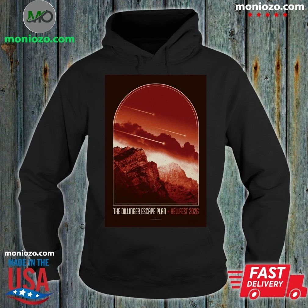 The Dillenger Escape Plan Hellfest 2026 Jun 19 - Adult & Kids T-Shirts, Sweatshirts & Hoodies apparel design preview 2