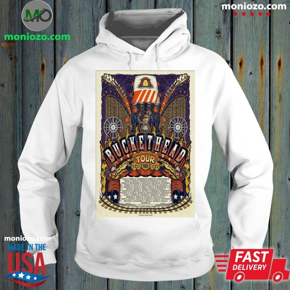 Original Buckethead Tour 2026 Poster - Adult & Kids T-Shirts, Sweatshirts & Hoodies apparel design preview 2