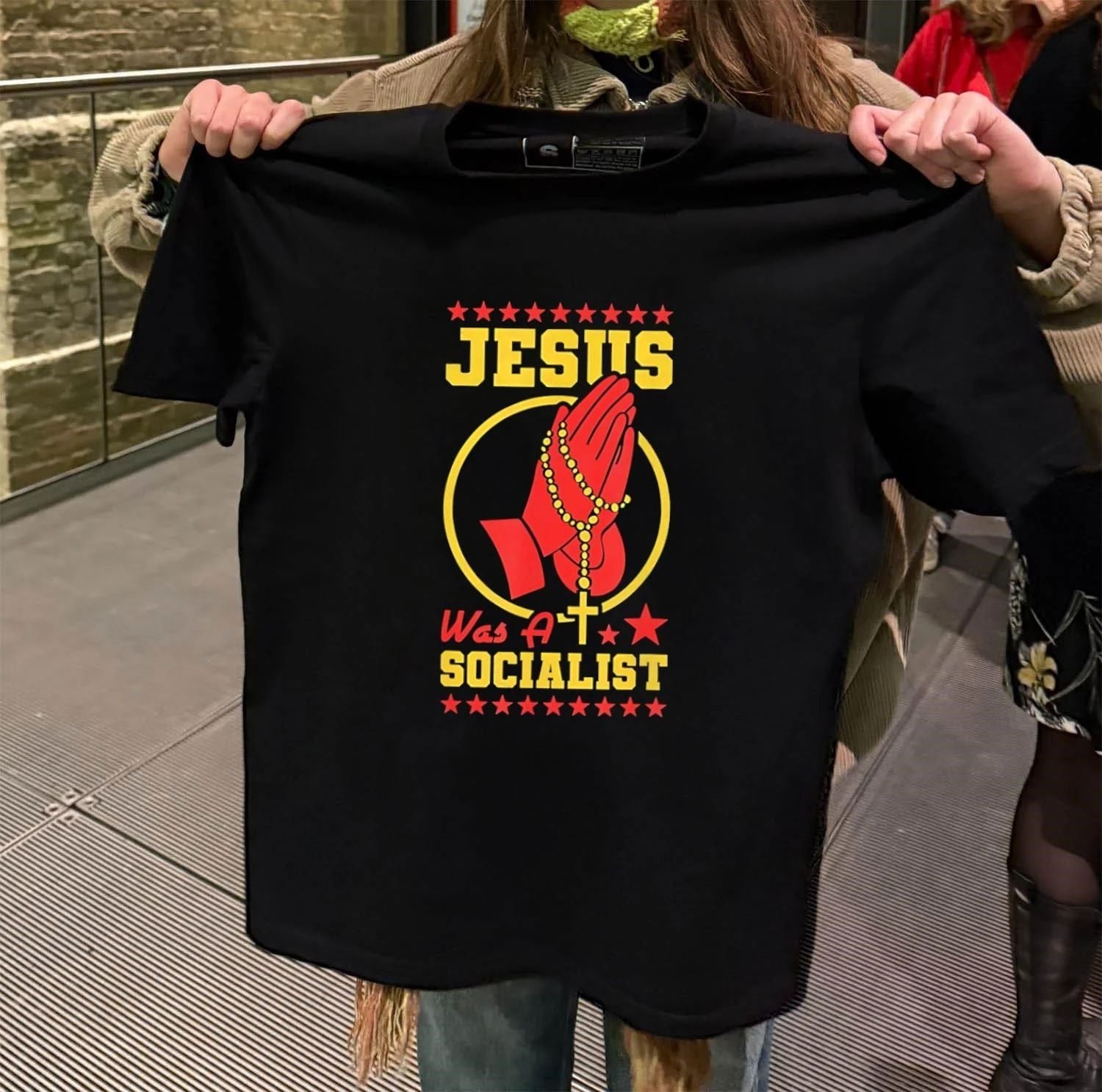 Jesus Was A Socialist - Adult & Kids T-Shirts, Sweatshirts & Hoodies apparel design preview 2