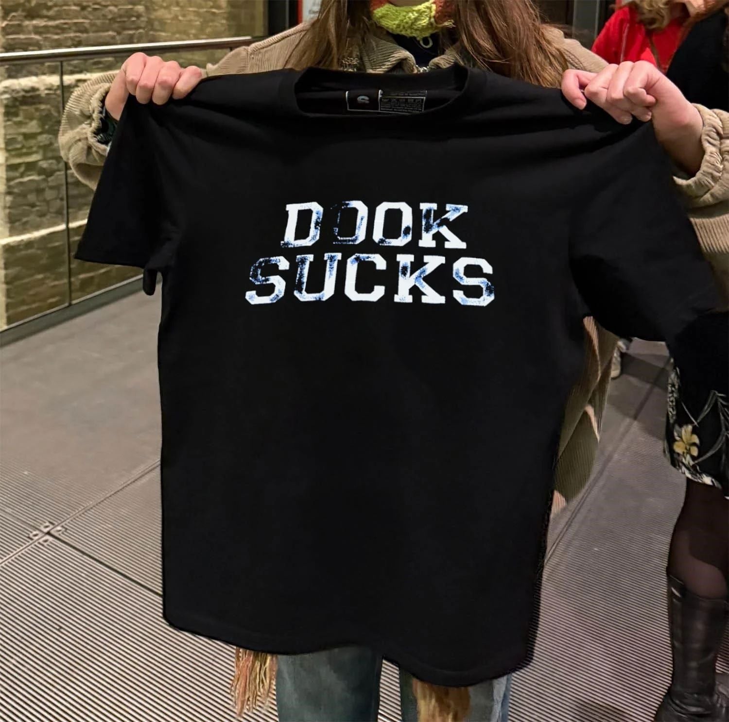 Dook Sucks Distressed Block - Adult & Kids T-Shirts, Sweatshirts & Hoodies apparel design preview 2