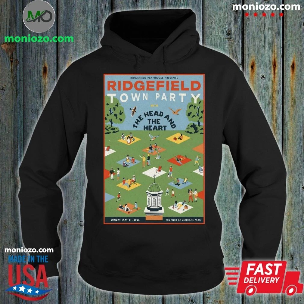 The Head And Heart May 31 2026 Ridgefield Town Party - Adult & Kids T-Shirts, Sweatshirts & Hoodies apparel design preview 2
