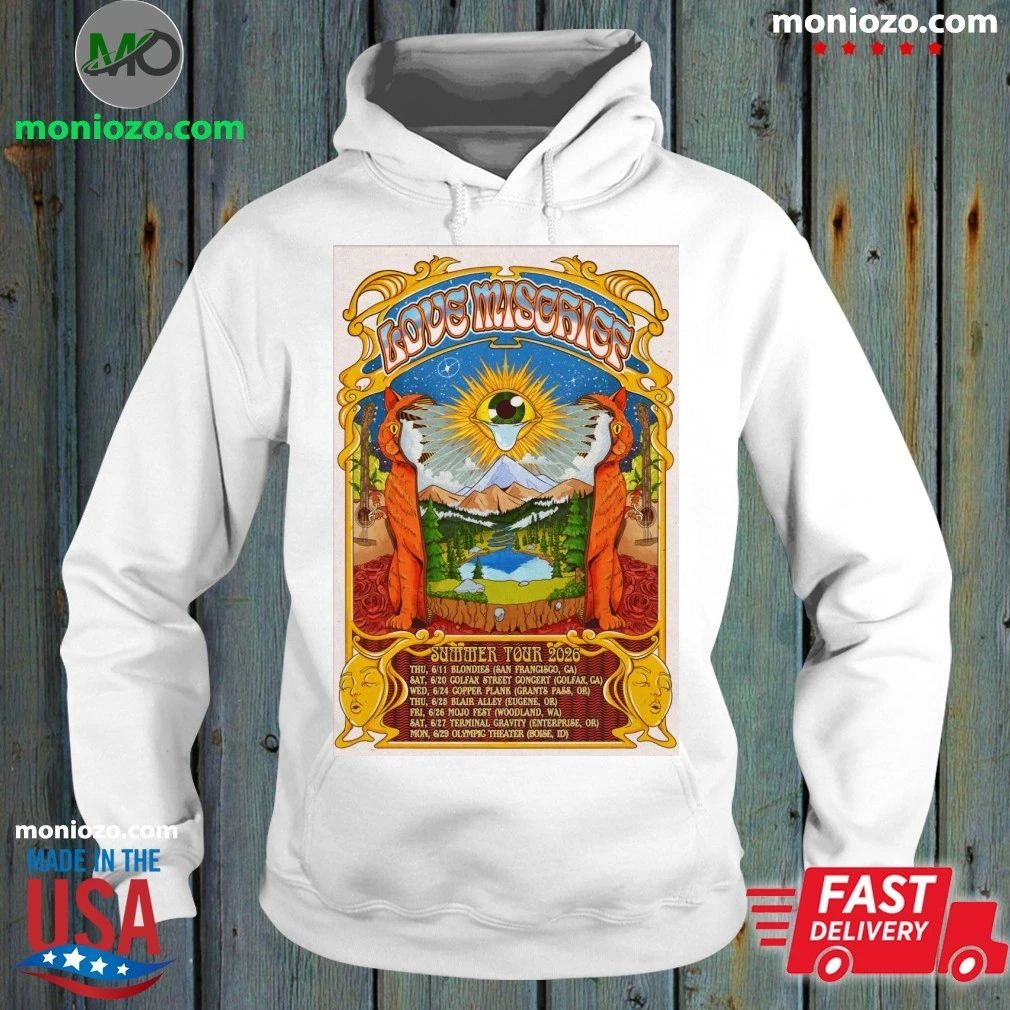 Love Mischief 2026 Summer Shows Poster - Adult & Kids T-Shirts, Sweatshirts & Hoodies apparel design preview 2