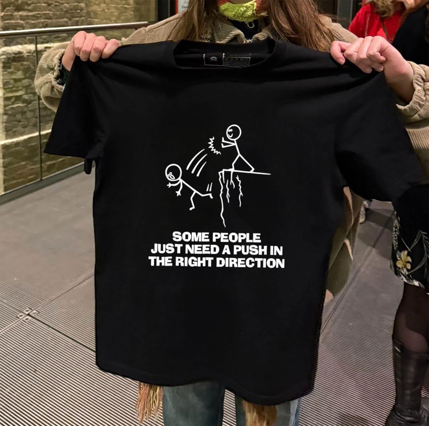 Some people just need a push in the right direction - Adult & Kids T-Shirts, Sweatshirts & Hoodies apparel design preview 2