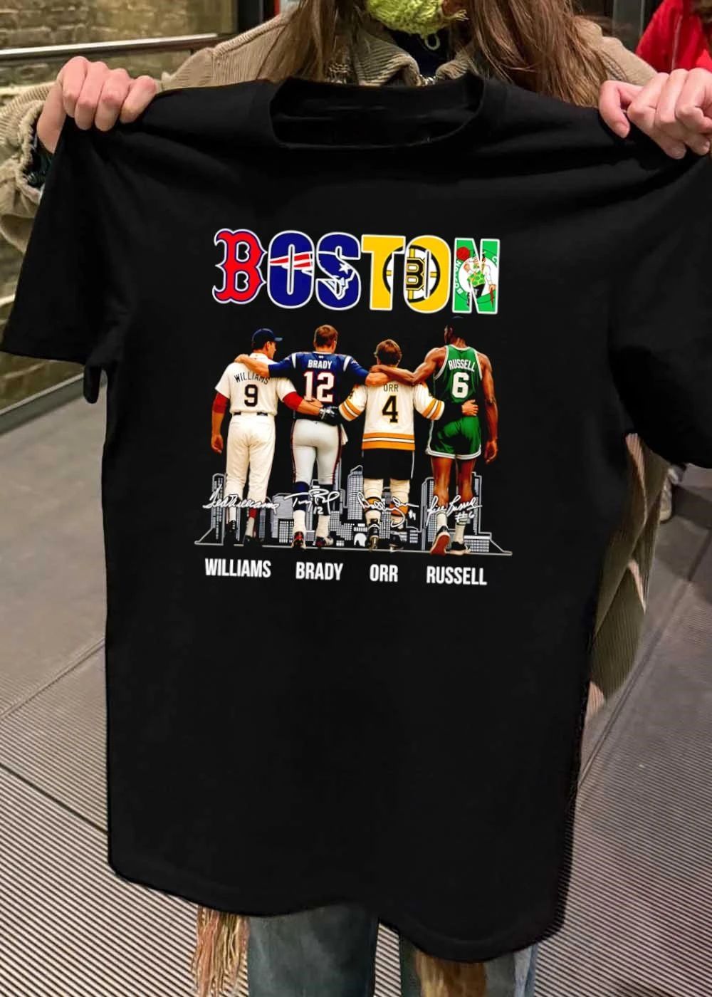 Boston Team Logos Williams Brady Orr Russell - Adult & Kids T-Shirts, Sweatshirts & Hoodies apparel design preview 2