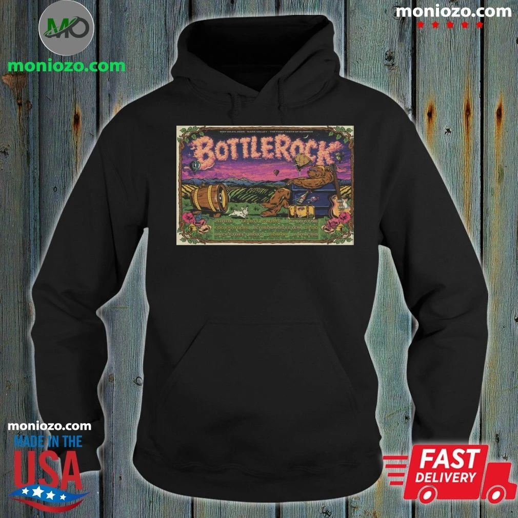 Original BottleRock Napa Valley Festival 2026 Poster - Adult & Kids T-Shirts, Sweatshirts & Hoodies apparel design preview 2