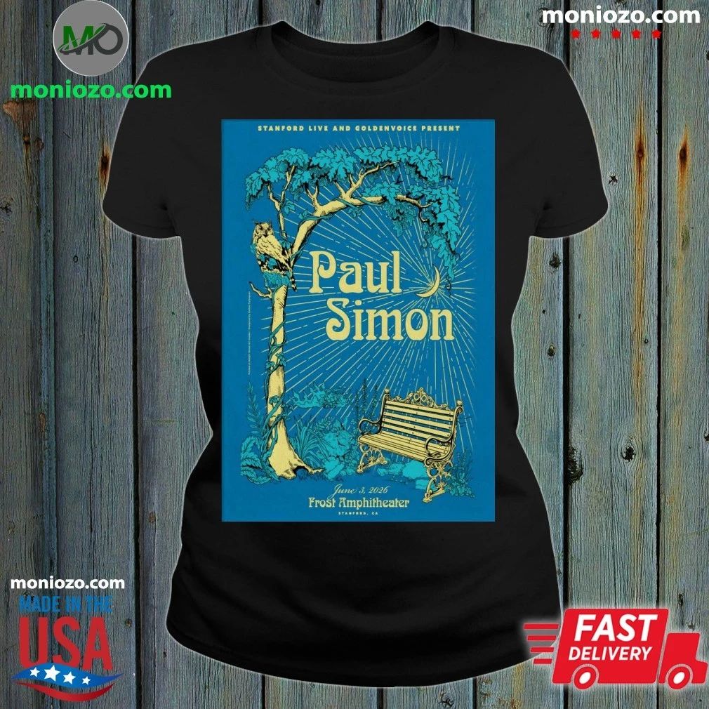 Paul Simon 6 3 2026 Stanford CA Poster - Adult & Kids T-Shirts, Sweatshirts & Hoodies apparel design preview 1