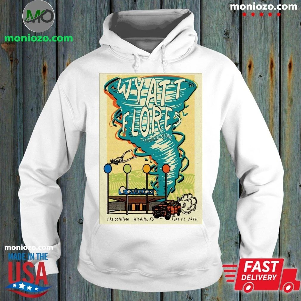Original Wyatt Flores Tour The Cotillion in Wichita, - Adult & Kids T-Shirts, Sweatshirts & Hoodies apparel design preview 2