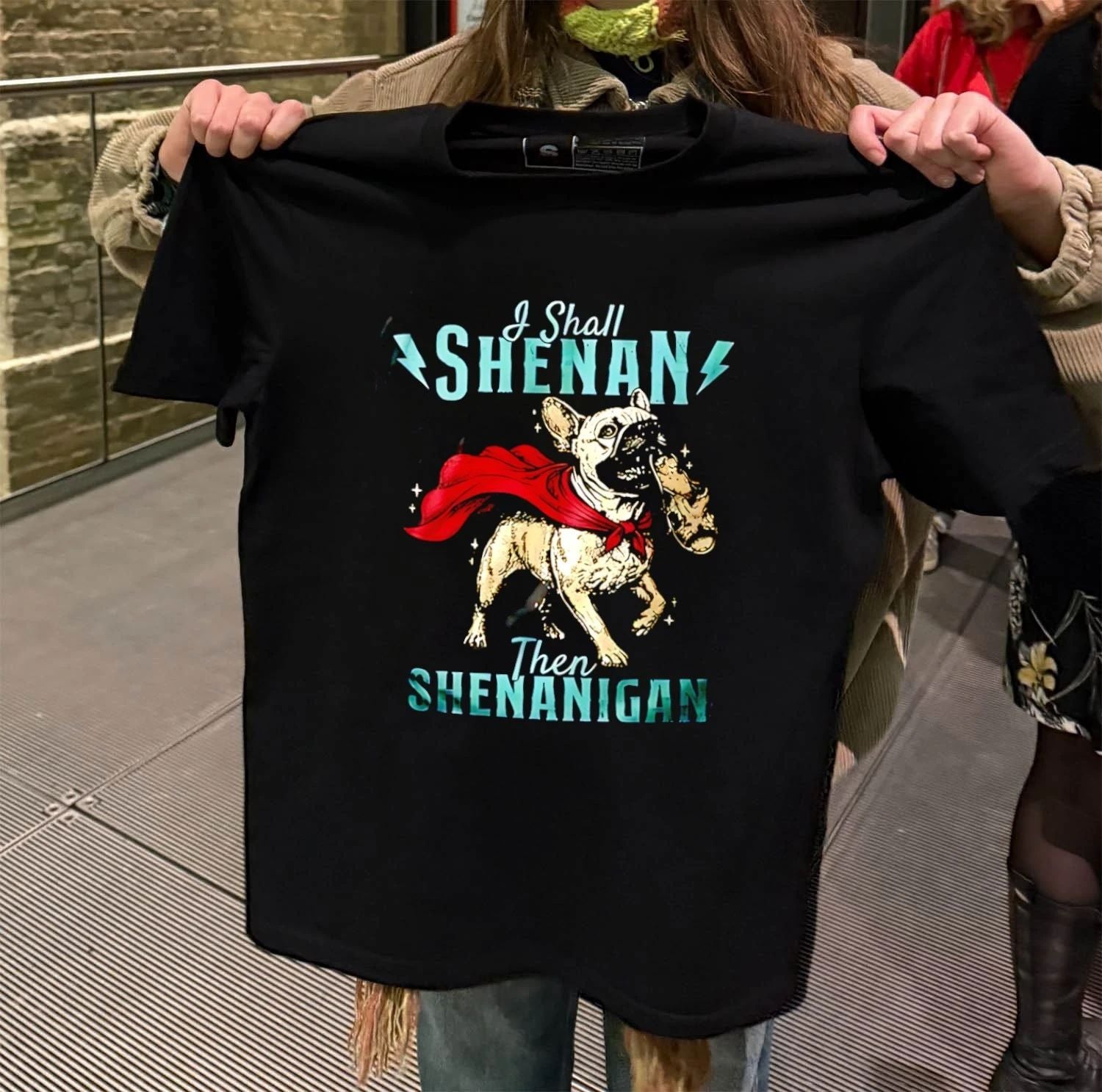 I Shall Shenan Then Shenanigan French Bulldog With - Adult & Kids T-Shirts, Sweatshirts & Hoodies apparel design preview 2