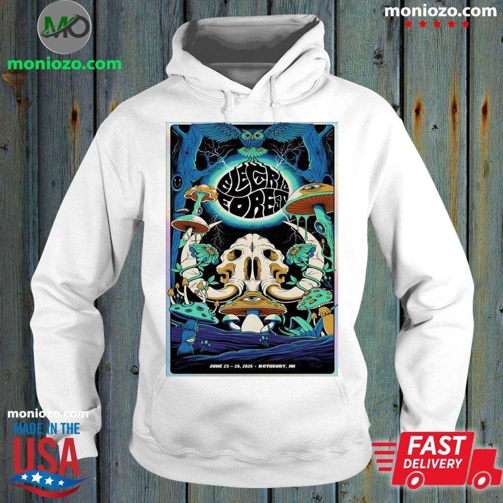 Electric Forest Rothbury MI June 25-28 2026 Poster - Adult & Kids T-Shirts, Sweatshirts & Hoodies apparel design preview 2