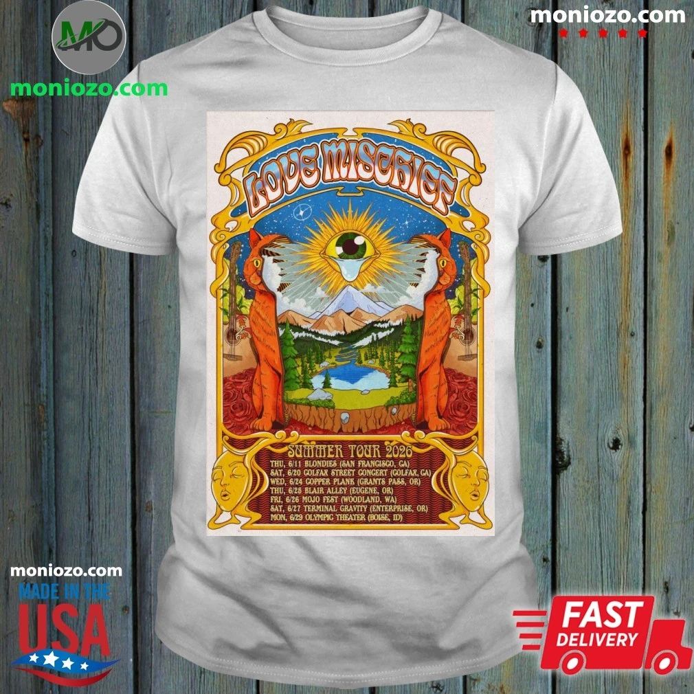 Love Mischief 2026 Summer Shows Poster - Adult & Kids T-Shirts, Sweatshirts & Hoodies apparel design preview 1