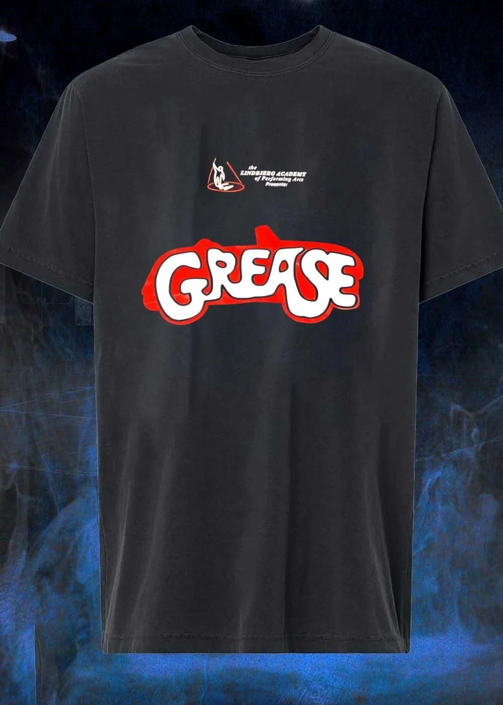 Lindbjerg Academy of Performing Arts Presents Grease - Adult & Kids T-Shirts, Sweatshirts & Hoodies apparel design preview 1