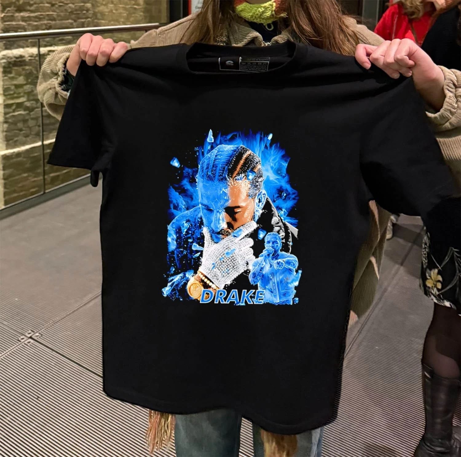 Ice Blue Drake Graphic Rap - Adult & Kids T-Shirts, Sweatshirts & Hoodies apparel design preview 2