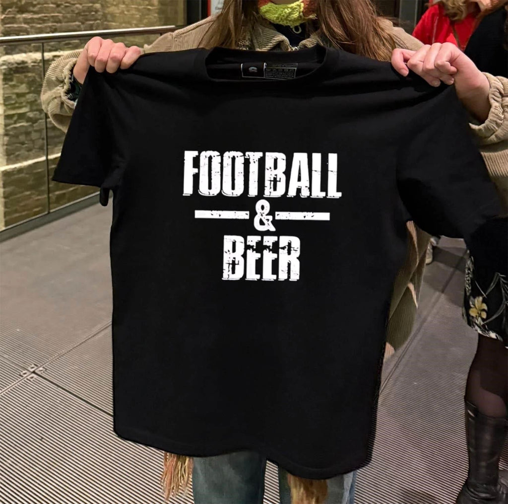 Football and Beer - Adult & Kids T-Shirts, Sweatshirts & Hoodies apparel design preview 2