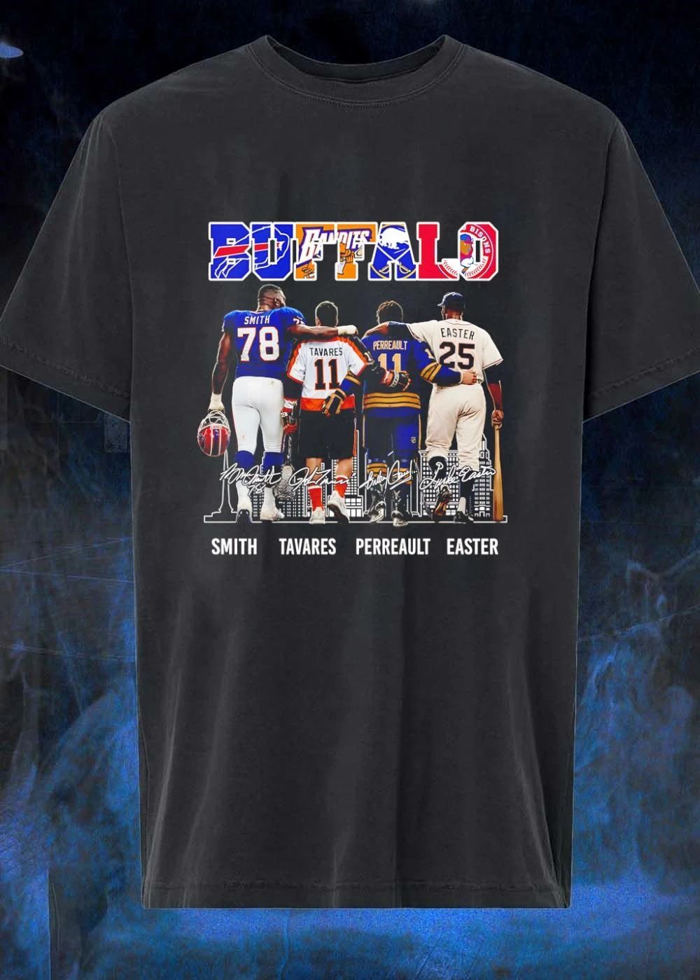 Buffalo Sports Team Logos And Legends - Adult & Kids T-Shirts, Sweatshirts & Hoodies apparel design preview 1