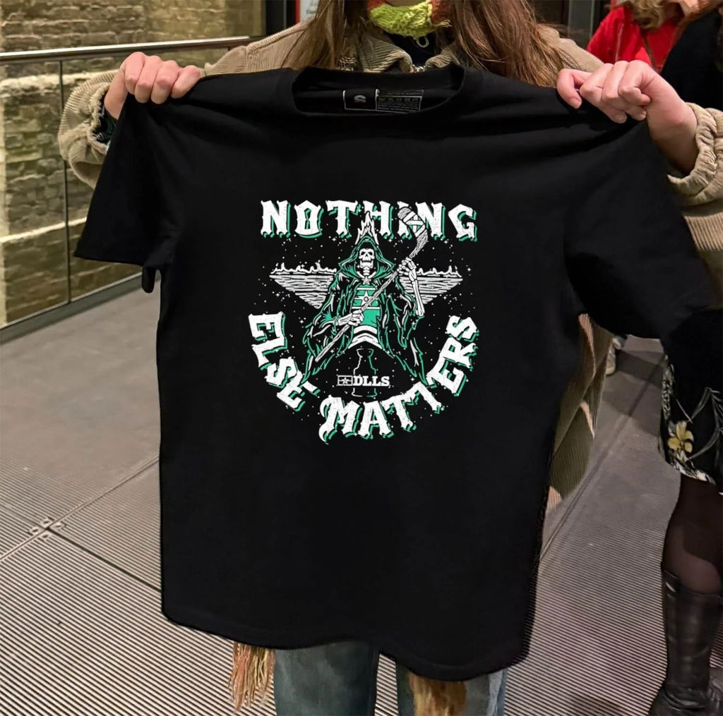 NHL Dallas Stars Nothing Else Matters skeleton - Adult & Kids T-Shirts, Sweatshirts & Hoodies apparel design preview 2