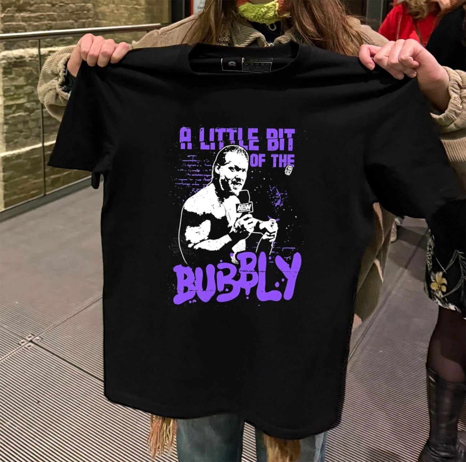 AEW Chris Jericho a little bit of the bubbly - Adult & Kids T-Shirts, Sweatshirts & Hoodies apparel design preview 2