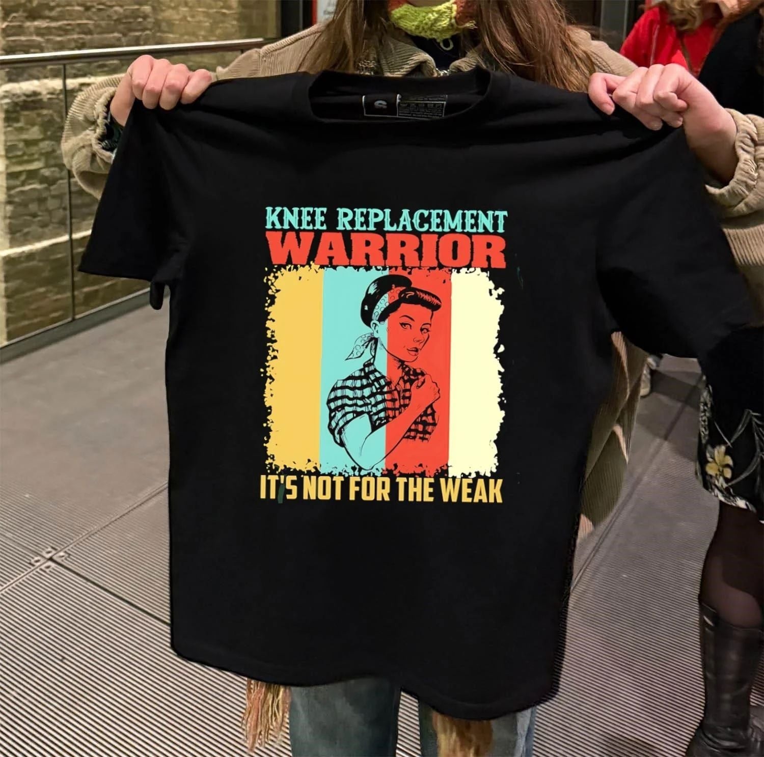 Knee Replacement Warrior It's Not For The Weak - Adult & Kids T-Shirts, Sweatshirts & Hoodies apparel design preview 2